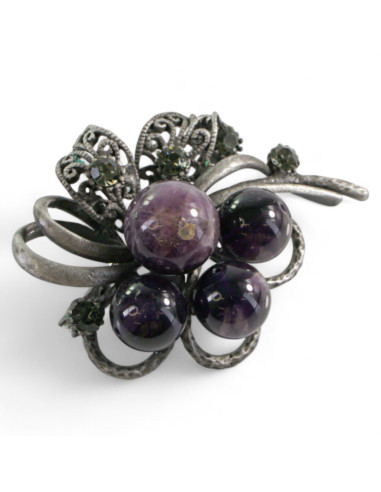 BROSZKA BROSZA GALERYJNA FIOLETOWA WIĄZANKA...