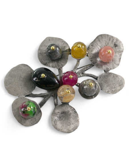 BROSZKA BROSZA GALERYJNA DUŻY KWIAT XL z KAMIENIAMI  Lolita Accessories