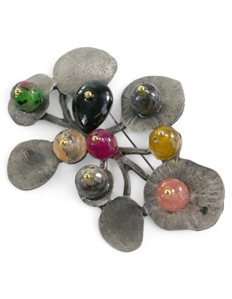 BROSZKA BROSZA GALERYJNA DUŻY KWIAT XL z KAMIENIAMI  Lolita Accessories