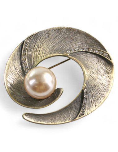 BROSZKA BROSZA GALERYJNA DUŻY ZAWIJAS Z MIODOWĄ...