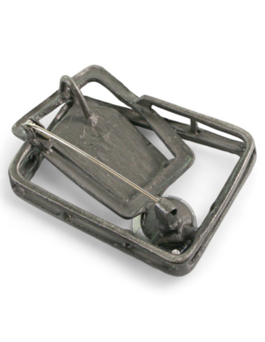 BROSZKA BROSZA GALERYJNA KASETOWA Z CZERWONYM...