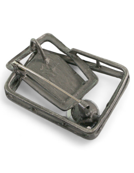 BROSZKA BROSZA GALERYJNA KASETOWA Z CZERWONYM KAMIENIEM Lolita Accessories