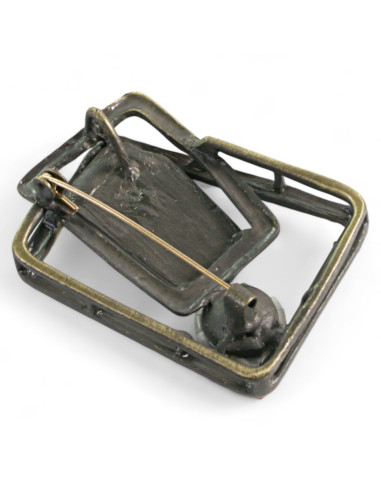 BROSZKA BROSZA GALERYJNA KASETOWA ZE ZŁOTYM...