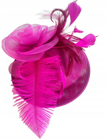 STROIK na GŁOWĘ Z OZDOBĄ TOCZEK FASCYNATOR Z PIÓRAMI Lolita AKCESORIA