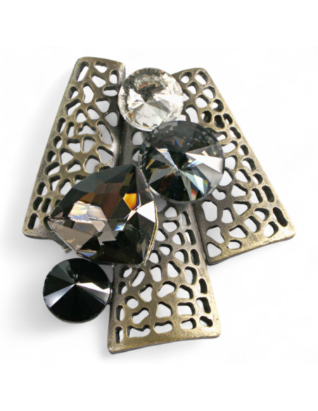 BROSZKA BROSZA GALERYJNA KASETOWA Z KAMIENIAMI  Lolita Accessories