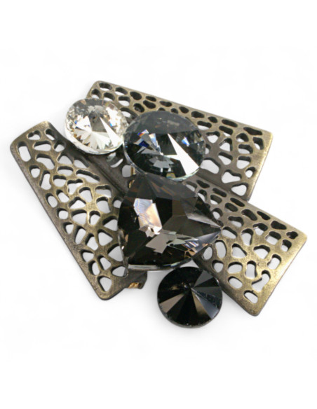 BROSZKA BROSZA GALERYJNA KASETOWA Z KAMIENIAMI  Lolita Accessories