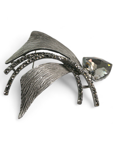 BROSZKA BROSZA GALERYJNA ZAWIJAS  Z GRAFITOWYM...