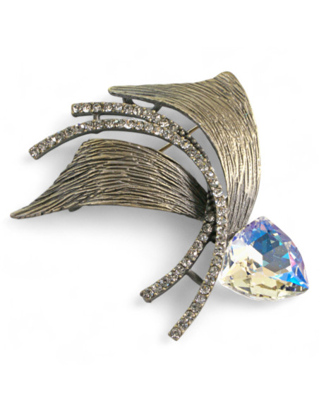 BROSZKA BROSZA GALERYJNA ZAWIJAS Z KAMIENIEM CRYSTAL AB Lolita Accessories