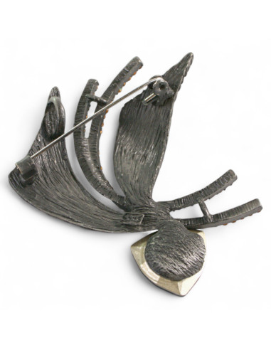 BROSZKA BROSZA GALERYJNA ZAWIJAS Z KAMIENIEM...