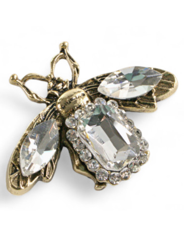 BROSZKA BROSZA OZDOBNA MUCHA CRYSTAL OWAD...