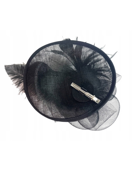 STROIK na GŁOWĘ Z OZDOBĄ TOCZEK FASCYNATOR Z PIÓRAMI Lolita AKCESORIA