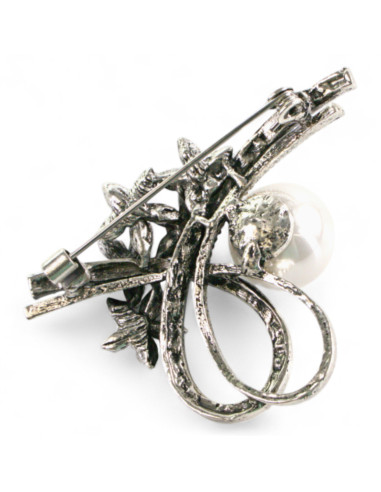 BROSZKA BROSZA ZAWIJAS Z PERŁĄ PERŁA STARE...