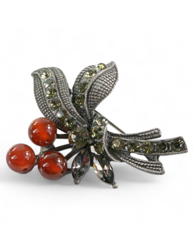 BROSZKA BROSZA WIĄZANKA BUKIET CZERWONY  LOLITA...