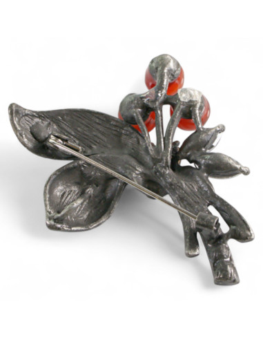 BROSZKA BROSZA WIĄZANKA BUKIET CZERWONY  LOLITA...