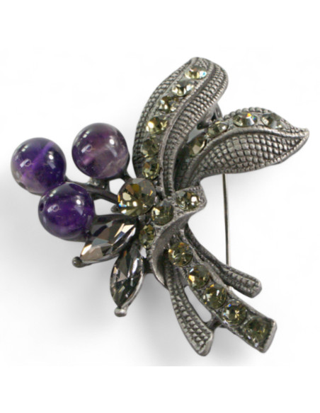 BROSZKA BROSZA WIĄZANKA BUKIET FIOLETOWY LOLITA AKCESORIA