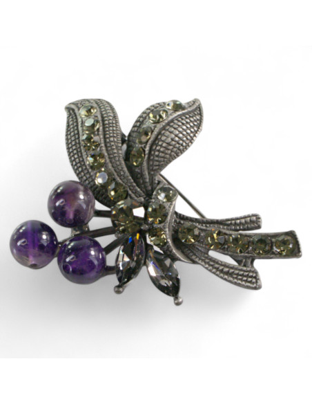 BROSZKA BROSZA WIĄZANKA BUKIET FIOLETOWY LOLITA AKCESORIA