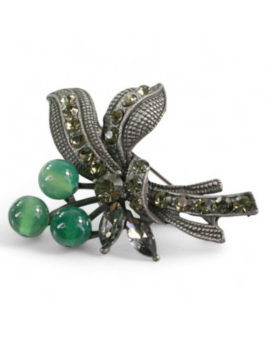 BROSZKA BROSZA WIĄZANKA BUKIET ZIELONY LOLITA...