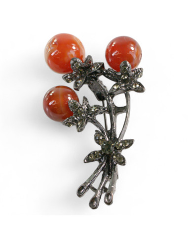 BROSZKA BROSZA WIĄZANKA BUKIET CZERWONY  LOLITA...