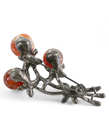 BROSZKA BROSZA WIĄZANKA BUKIET CZERWONY  LOLITA AKCESORIA