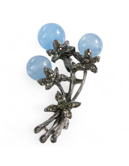 BROSZKA BROSZA WIĄZANKA BUKIET NIEBIESKI  LOLITA AKCESORIA