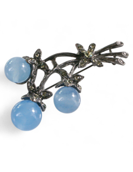 BROSZKA BROSZA WIĄZANKA BUKIET NIEBIESKI  LOLITA AKCESORIA