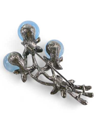 BROSZKA BROSZA WIĄZANKA BUKIET NIEBIESKI...