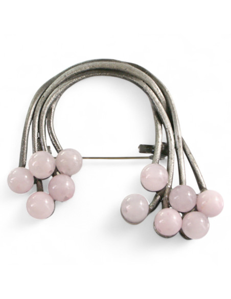 BROSZKA BROSZA ZAWIJAS z RÓŻOWĄ JARZĘBINĄ  LOLITA AKCESORIA