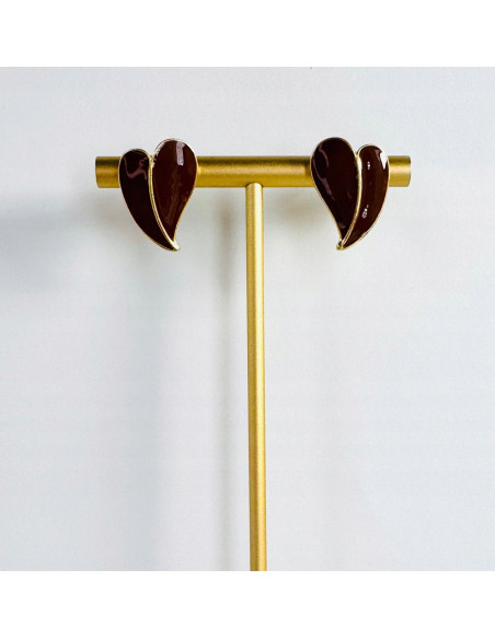 Kolczyki SERCE SERDUSZKO BOHO Lolita Accessories srebrny sztyft 925 BRĄZ