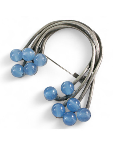 BROSZKA BROSZA ZAWIJAS Z NIEBIESKĄ JARZĘBINĄ...