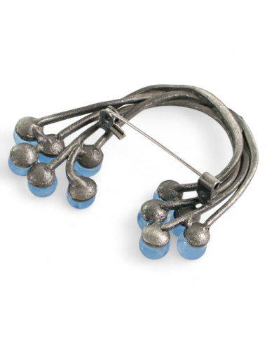 BROSZKA BROSZA ZAWIJAS Z NIEBIESKĄ JARZĘBINĄ...