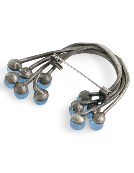 BROSZKA BROSZA ZAWIJAS Z NIEBIESKĄ JARZĘBINĄ  LOLITA AKCESORIA