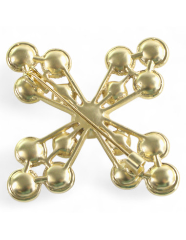 BROSZKA BROSZA KRZYŻ KAWALERSKI Z PERŁAMI...