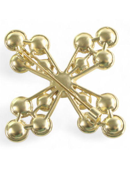 BROSZKA BROSZA KRZYŻ KAWALERSKI Z PERŁAMI LOLITA AKCESORIA