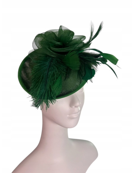 STROIK na GŁOWĘ Z OZDOBĄ TOCZEK FASCYNATOR Z PIÓRAMI Lolita AKCESORIA