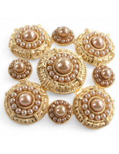 BROSZKA BROSZA KASETOWA Z PERŁAMI VINTAGE LOLITA AKCESORIA 2