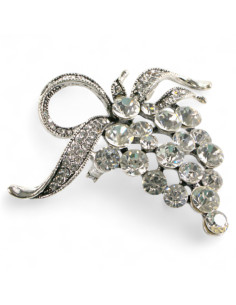 BROSZKA BROSZA SREBRNA KIŚĆ WINOGRON CRYSTAL CYRKONIE...