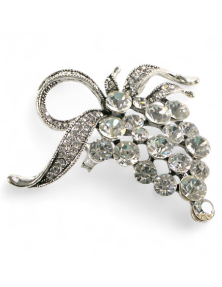 BROSZKA BROSZA SREBRNA KIŚĆ WINOGRON CRYSTAL CYRKONIE LOLITA AKCESORIA