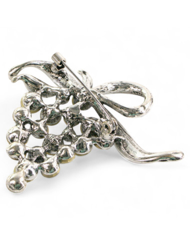 BROSZKA BROSZA SREBRNA KIŚĆ WINOGRON CRYSTAL...