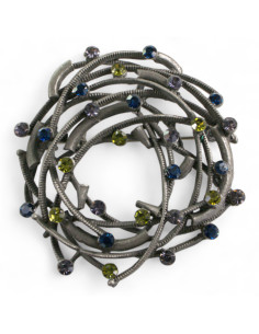 BROSZKA BROSZA GNIAZDO Z ZIELONYMI CYRKONIAMI LOLITA...