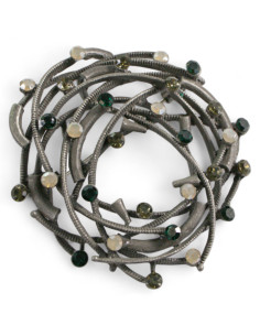 BROSZKA BROSZA GNIAZDO Z ZIELONYMI CYRKONIAMI LOLITA...