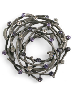 BROSZKA BROSZA GNIAZDO Z FIOLETOWYMI CYRKONIAMI LOLITA... 2