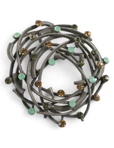 BROSZKA BROSZA GNIAZDO Z SELEDYNOWYMI CYRKONIAMI LOLITA... 2