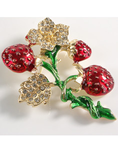 BROSZKA BROSZA EMALIOWANA TRUSKAWKI TRUSKAWKA   LOLITA... 2