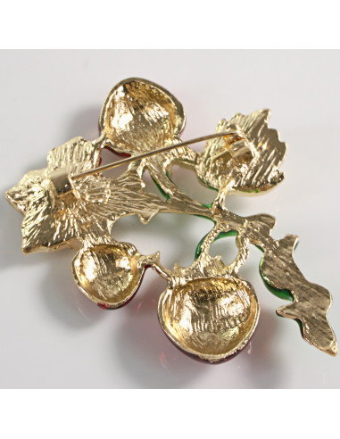 BROSZKA BROSZA EMALIOWANA TRUSKAWKI TRUSKAWKA...