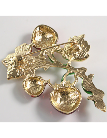 BROSZKA BROSZA EMALIOWANA TRUSKAWKI TRUSKAWKA   LOLITA AKCESORIA