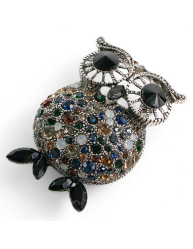 Broszka Brosza SOWA Z KAMIENIAMI Lolita...