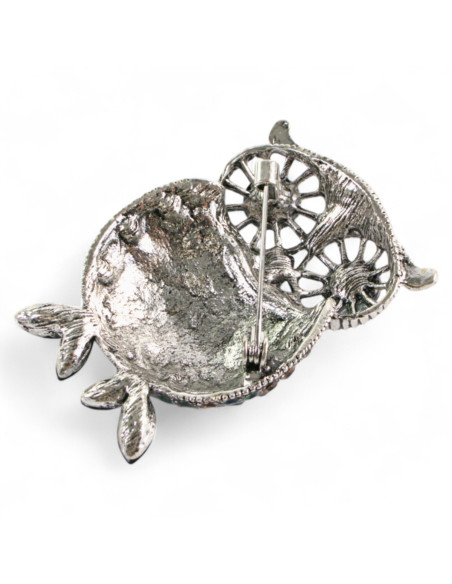 Broszka Brosza SOWA Z KAMIENIAMI Lolita Accessories Przypinka Ozdobna