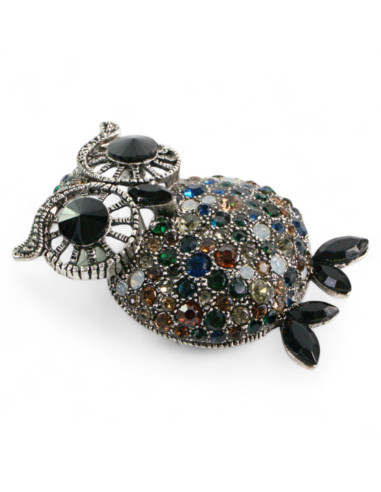 Broszka Brosza SOWA Z KAMIENIAMI Lolita...