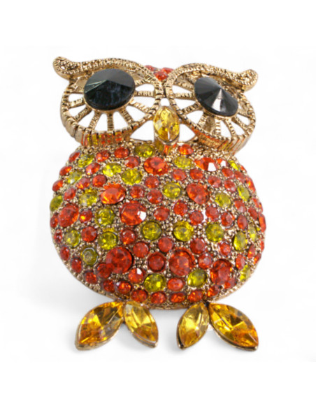 Broszka Brosza Sowa z kamieniami Lolita Accessories