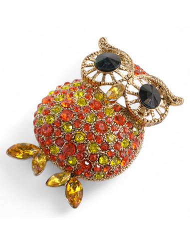 Broszka Brosza Sowa z kamieniami Lolita...